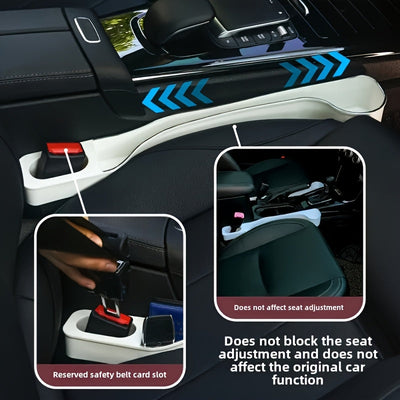 SEG Direct 2 Piezas Organizador de Espacio para Asientos de Auto con Portavasos y Diseño de Almacenamiento, Compartimento Lateral del Reposabrazo para un Interior Limpio y Ordenado, Accesorio Multifuncional para Coche