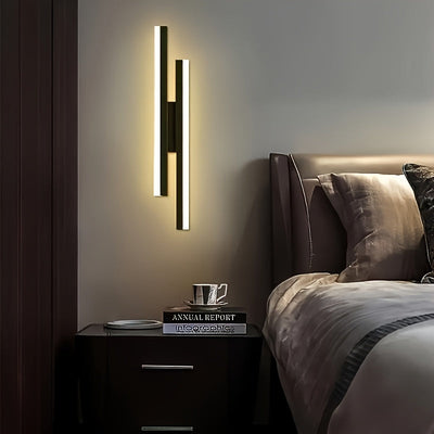Aplique de pared LED moderno con temperatura de color ajustable en 3 tonos, acabado metálico envejecido, montaje semiempotrado para recámara y sala, incluye hardware de instalación, conexión directa 110-240V, sin necesidad de baterías, iluminación para r