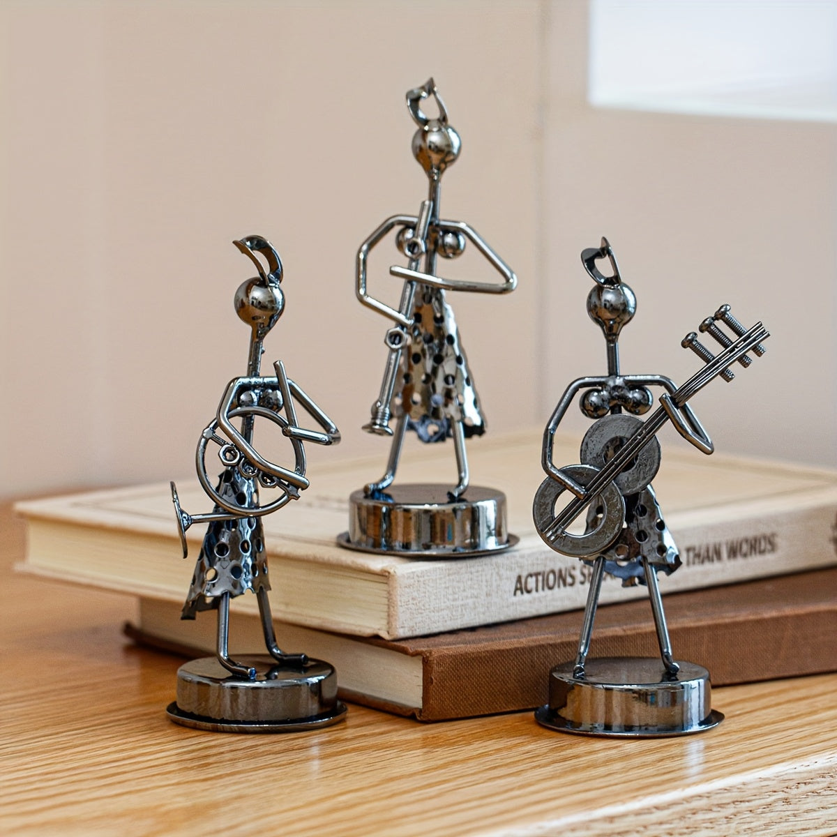Conjunto de 8 Piezas de Hierro Musical Creativo para Hombres, Banda y Decoraciones del Hogar