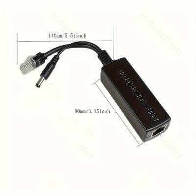 2 unidades de 48V PoE Splitter & Switch - Adaptador de red de alta velocidad con enchufe y funcionamiento, flujo de datos estable, compatible con 802.3af/at, teléfono, cámara, inalámbrico, sistema de seguridad para hogar y oficina, mini splitter para int