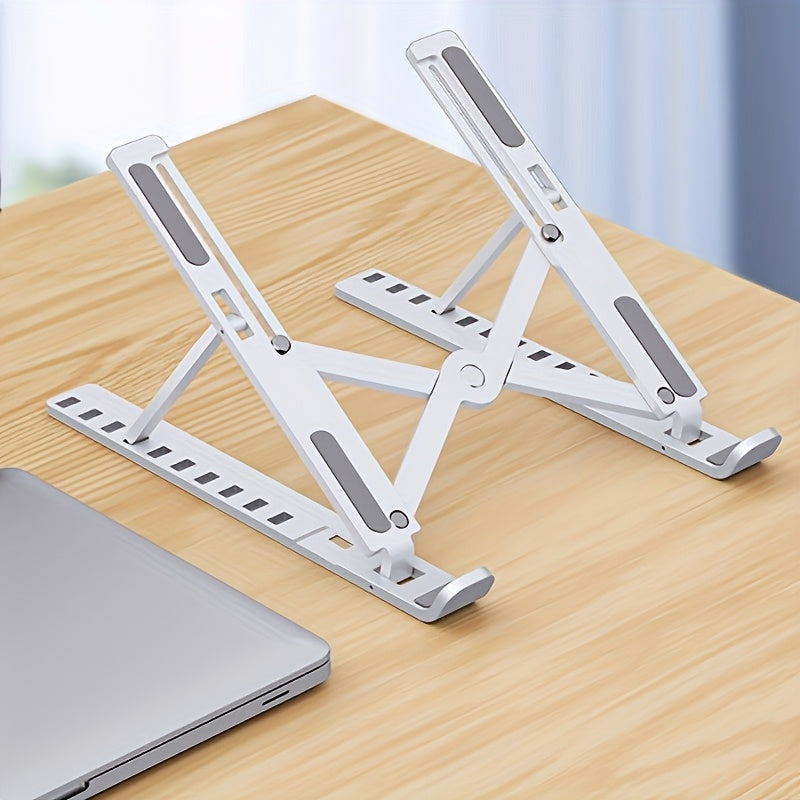 Soporte Ajustable para Portátil de Plástico ABS - Plegable, Ventilado y Portátil, Compatible con Todos los Ordenadores, Diseño Robusto con Almohadillas Antideslizantes, Ligero y Fácil de Limpiar, Soporte Refrescante Duradero | Soporte Plegable para Lapto