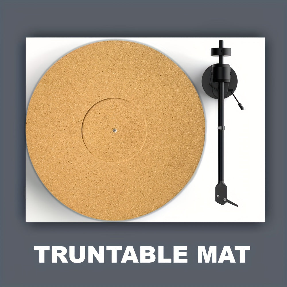 Tapete de Corcho para Discos de 12 Pulgadas, 3mm de Grosor, Almohadilla Suave para Discos, Almohadilla de Absorción de Impactos, Calidad de Sonido Especial para Tocadiscos de Vinilo