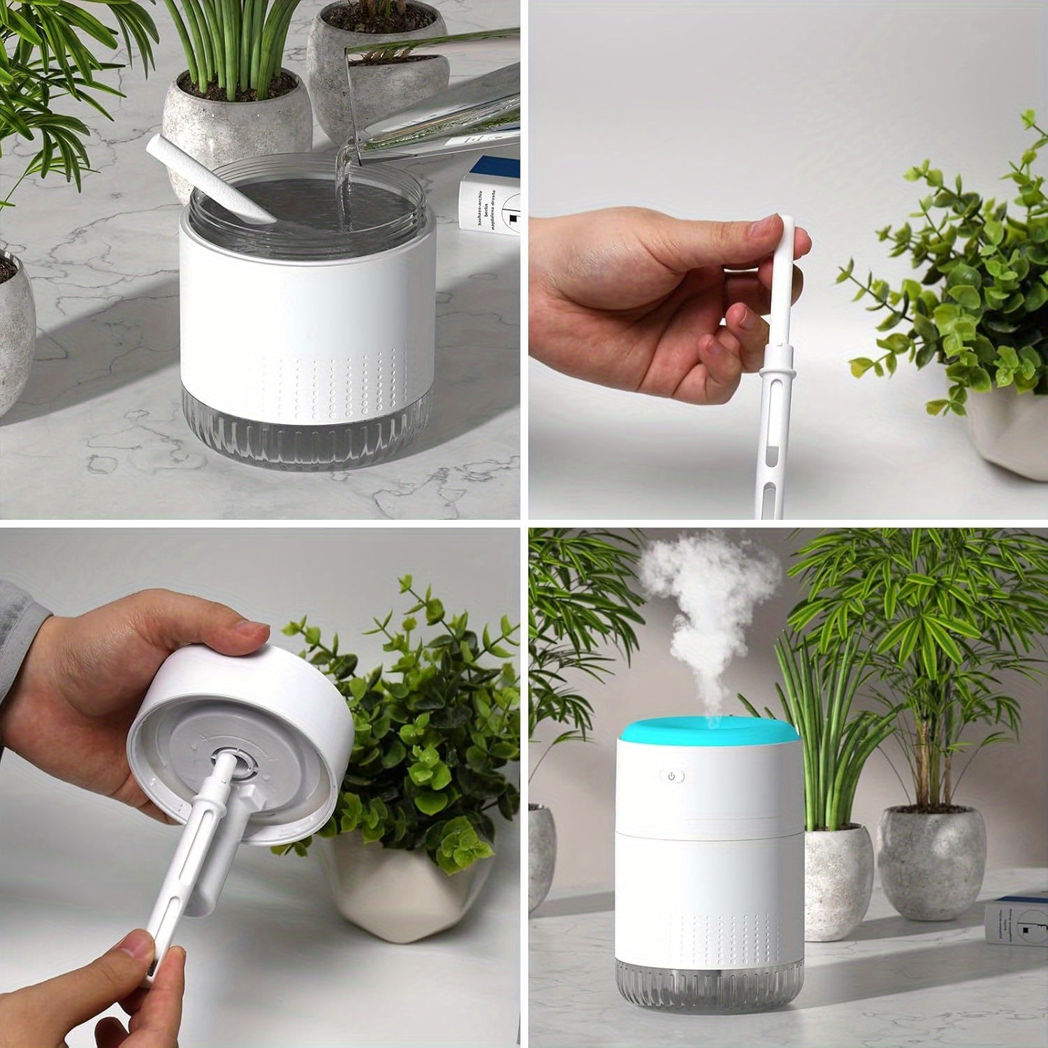 50 piezas de Recambios para Filtro de Barra de Humidificador - Mechas Puras de Repuesto para Mini Humidificadores Portátiles y Difusores de Aceites Esenciales, Alta Capacidad de Absorción, Fácil Instalación, Alarga la Vida Útil del Difusor en Casa, Ofici