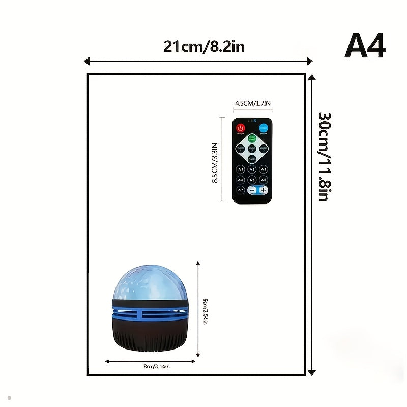 1 lámpara LED nocturna proyectora, diseño cósmico con efecto de ondas de agua y planetas, alimentación por USB, brillo ajustable, incluye control remoto, temática de fantasía moderna para decoración de dormitorio, sala de estar o sala de juegos, iluminac