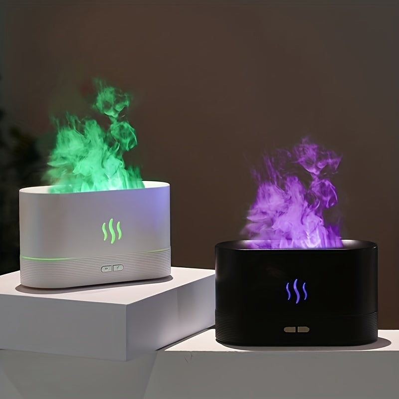 Humidificador Portátil De Niebla Fresca Con Cambio De Color LED Para Habitación, Purificador De Aire H2O, Fuego De Llama, Suministros Escolares, Regreso A Clases, Residencia Universitaria