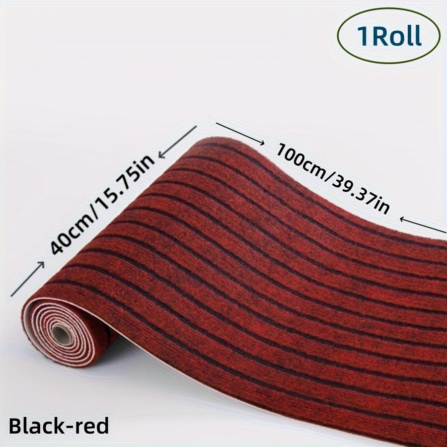 Rollo de alfombrilla autoadhesiva, disponible en 5 tamaños diferentes, se puede cortar libremente para proyectos DIY, adecuado para uso doméstico, comercial, baños, alfombras de puerta, alfombras de escaleras y alfombras para mascotas, versión de 5 mm de