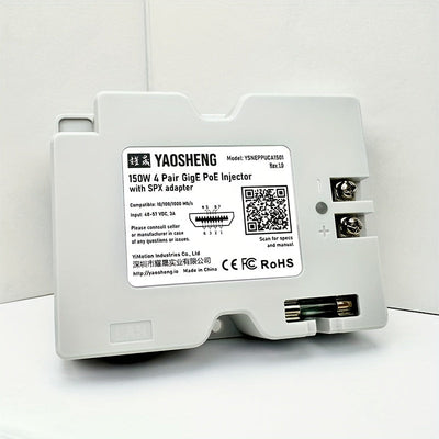 YAOSHENG Inyector PoE 150W 2-en-1 + Adaptador de Cable SPX para Uso Residencial Exterior para Starlink Gen2