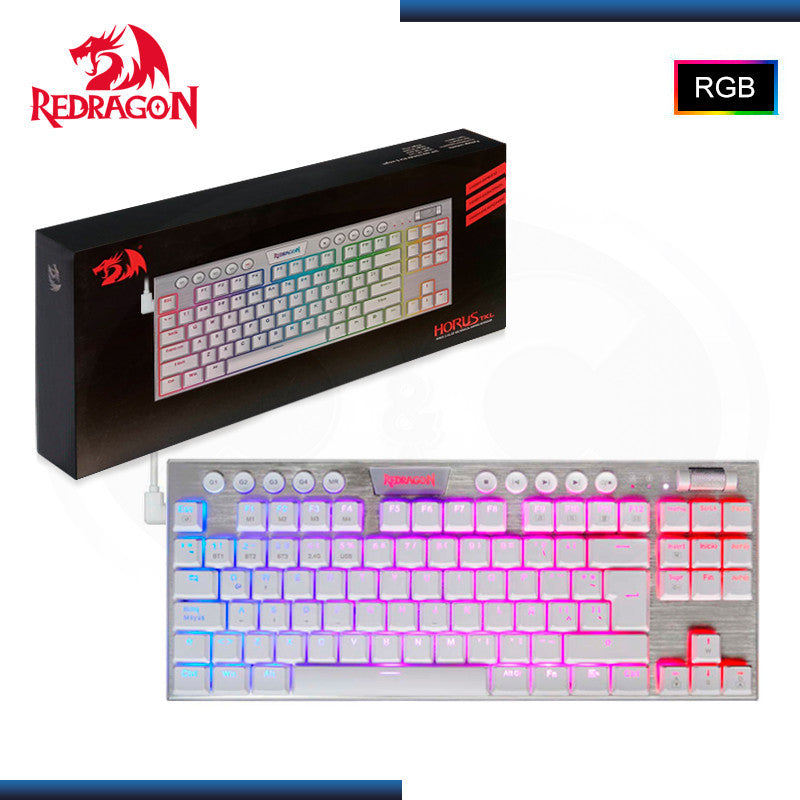 Teclado Redragon HORUS TKL K622W Mecanico RGB