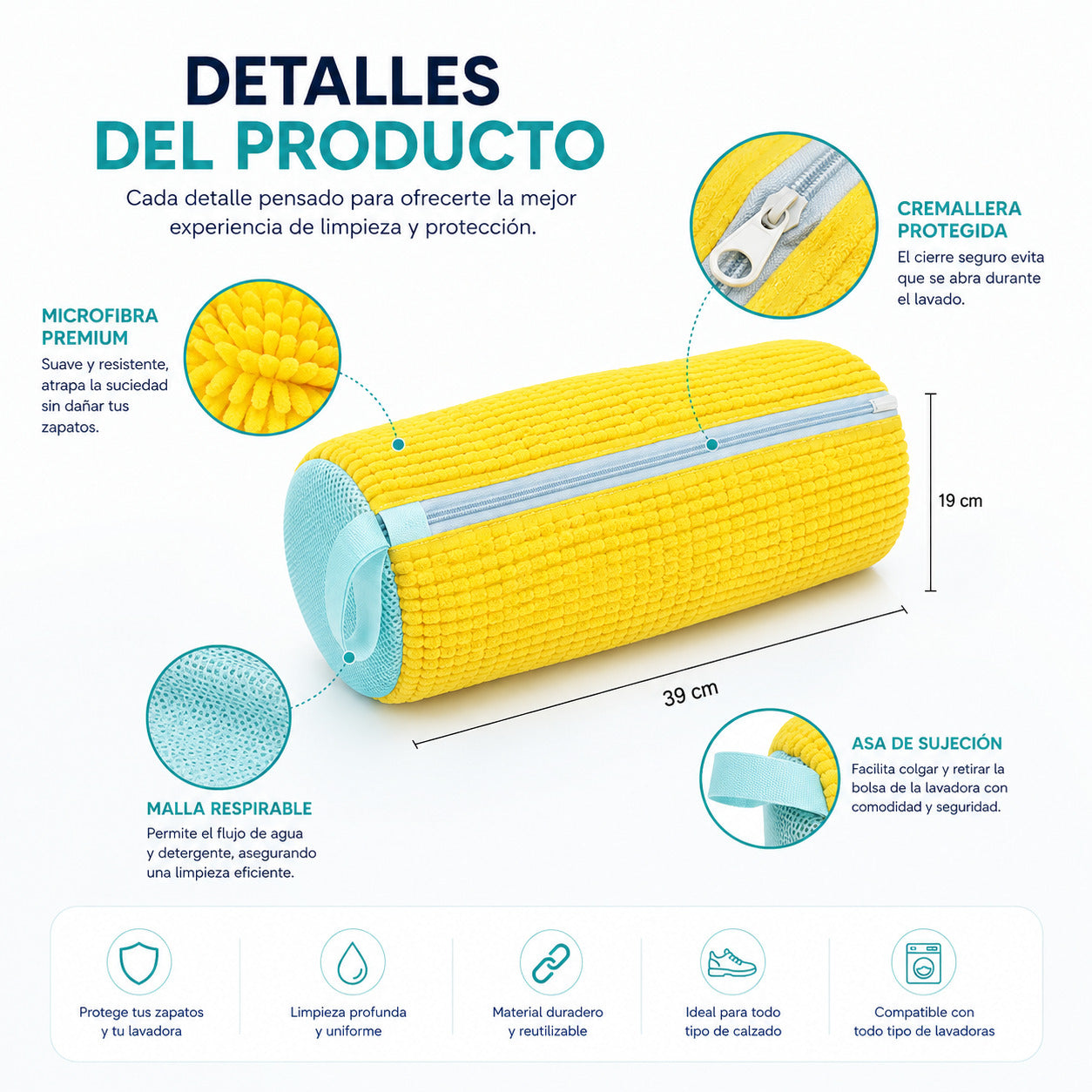 Bolsa Protectora para Lavar Zapatos en Lavadora | Reutilizable y Resistente
