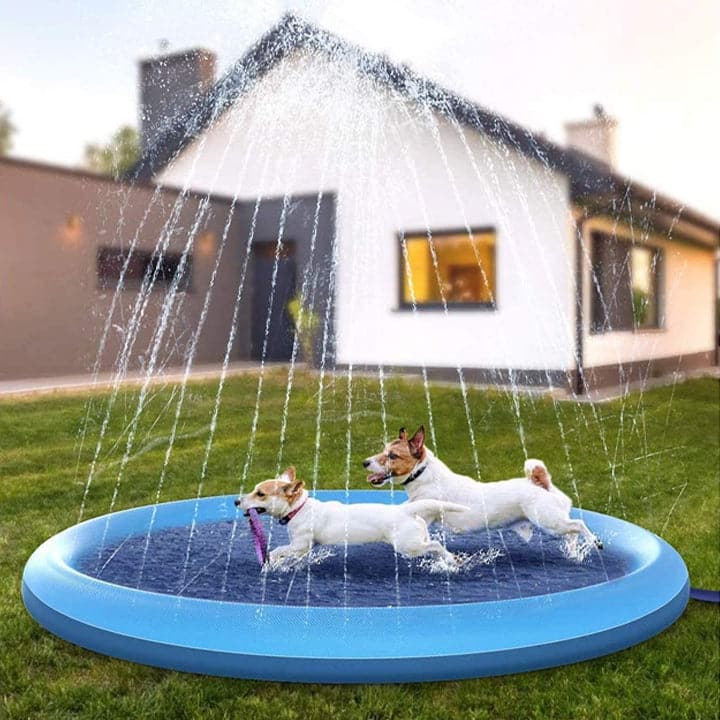 Alfombrilla Piscina De Aspersión Para Mascotas Inflable