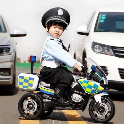 MOTO ELECTRICA INFANTIL ESTILO POLICIA - ¡SEGURIDAD Y DIVERSIÓN EN CADA PASEO Y-MB7100 MUNBE ROJO