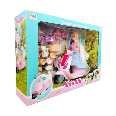 MUÑECA CON MOTO + ACCESORIOS 6801-9 MUNBE
