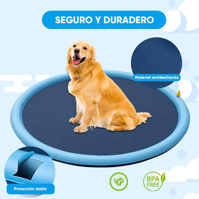 Alfombrilla Piscina De Aspersión Para Mascotas Inflable