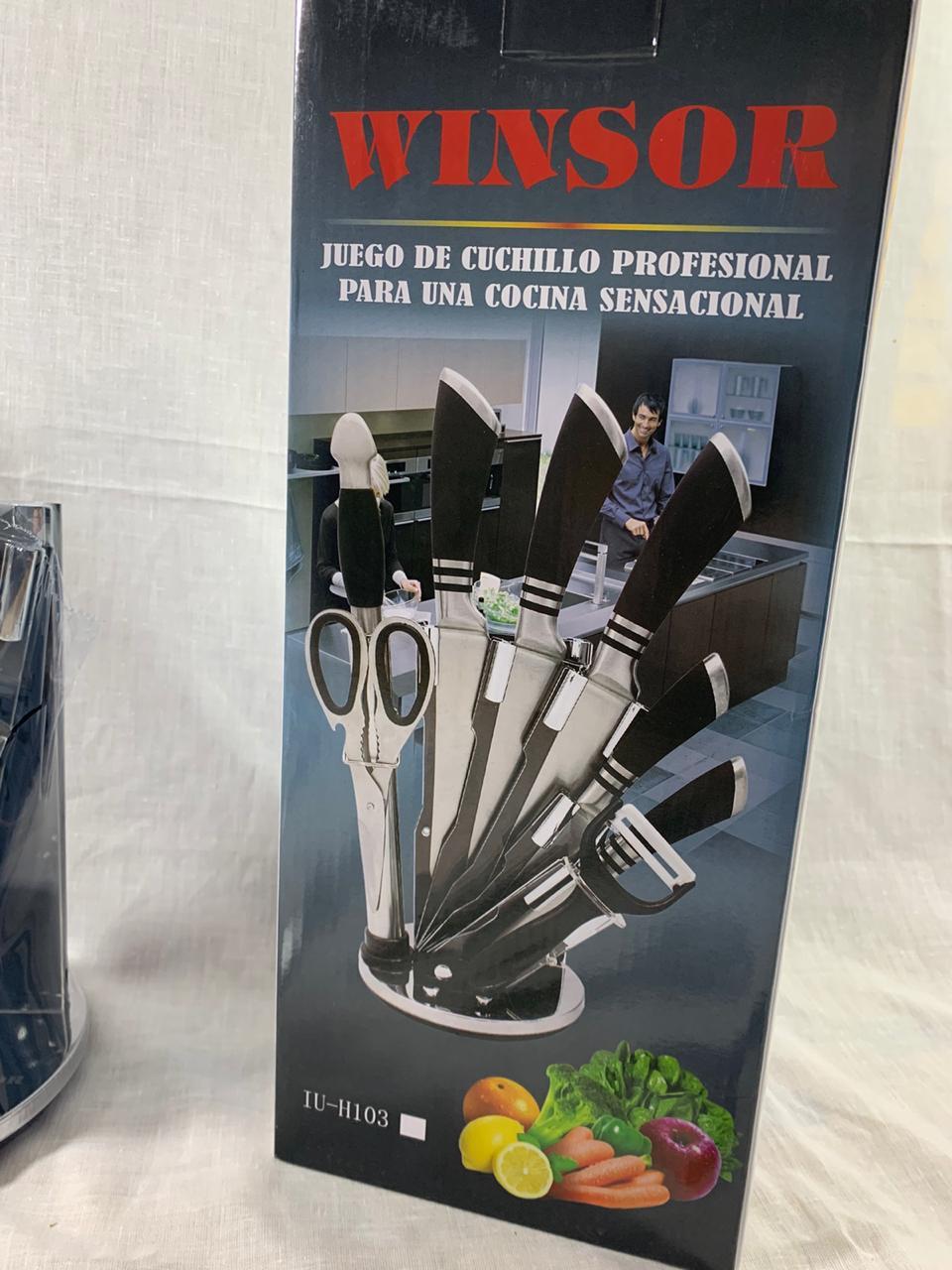 Promoción Juego De Cuchillos Winsor En Acero Inoxidable X9 Pcs