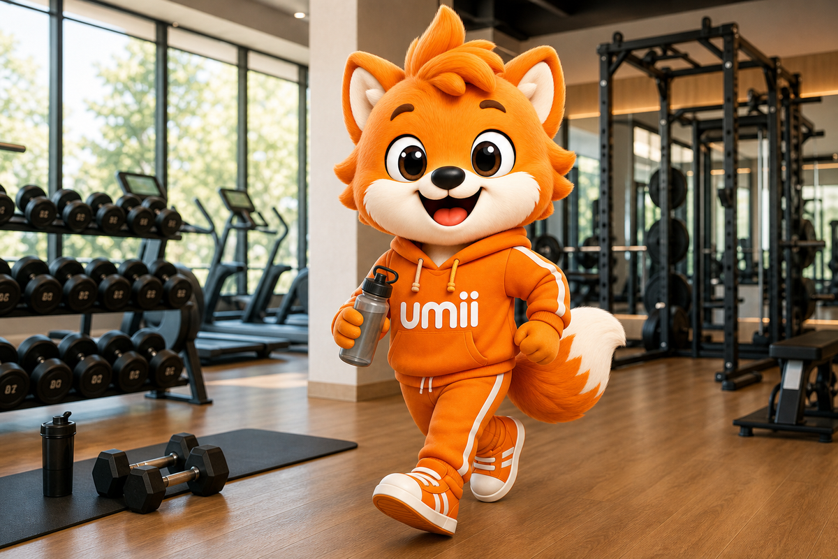 Umii con ropa deportiva y una pelota