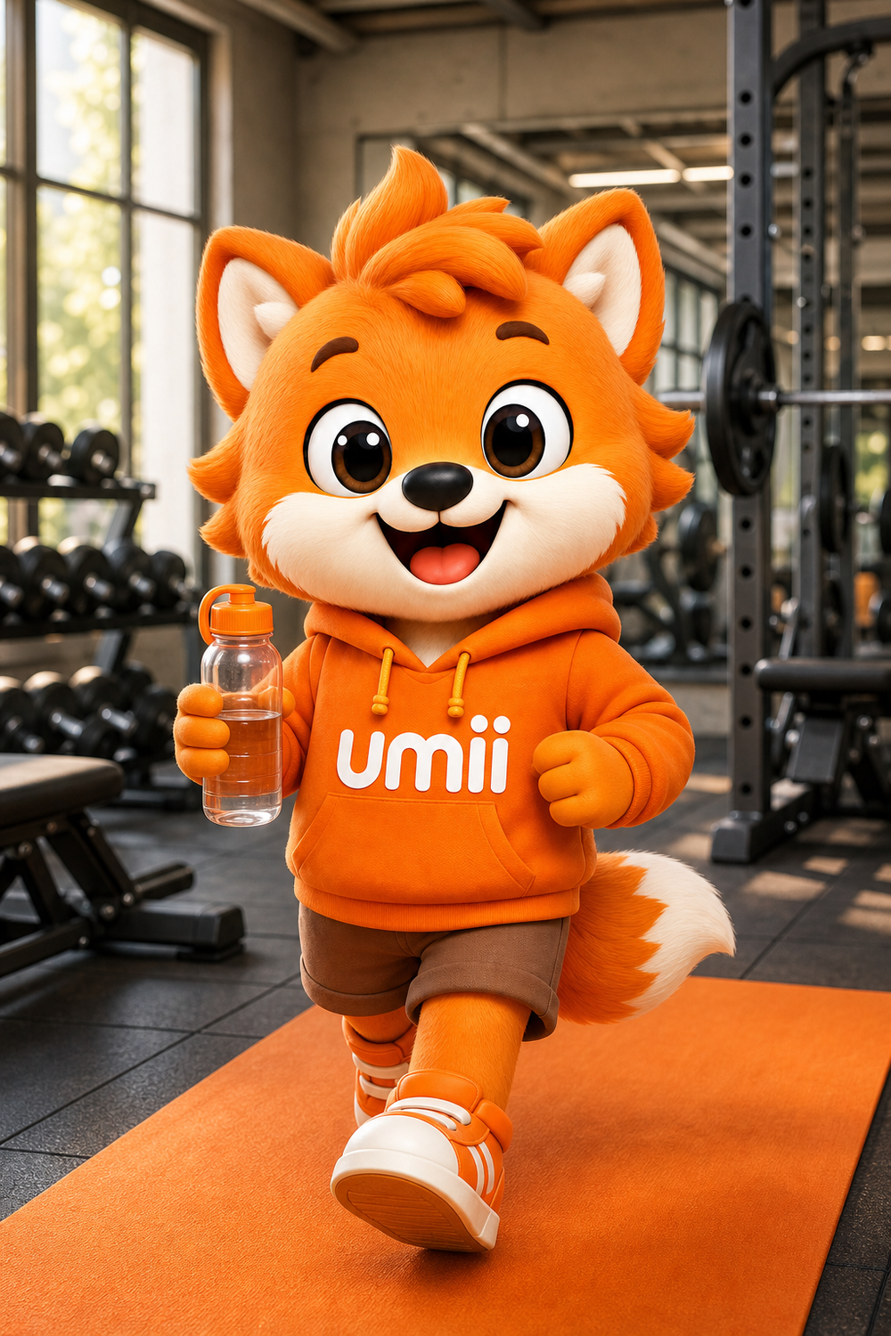Umii con ropa deportiva y una pelota