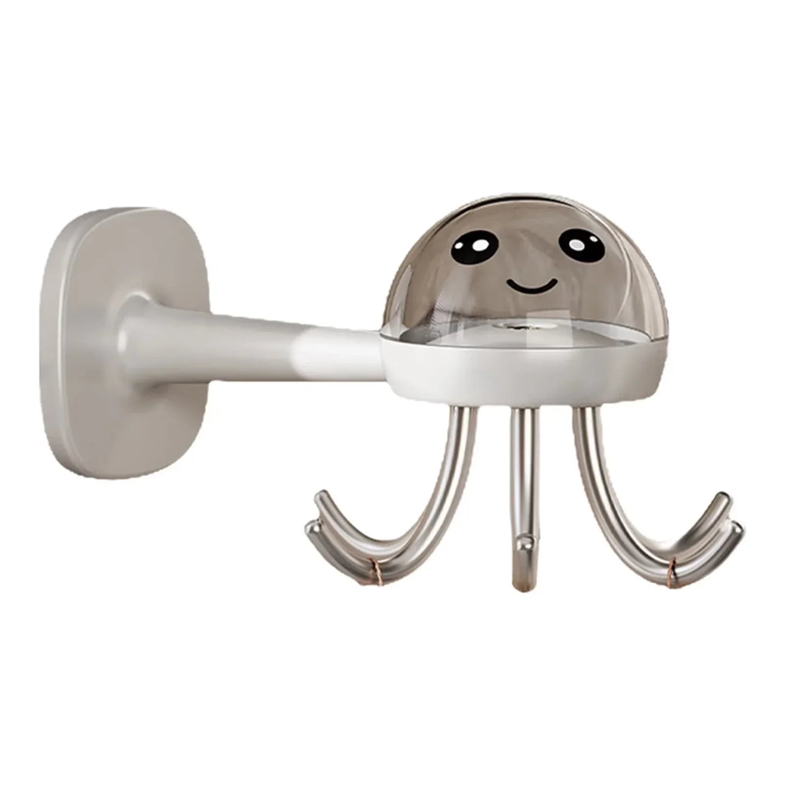 Pack 2 Unidades Ganchos para Utensilios de Cocina Colgador para Medusas con 6 Ganchos Organizador Giratorio para Montaje en Pared Organizador para Utensilios Que Ahorra Espacio